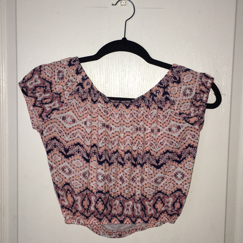 Off shoulder crop top